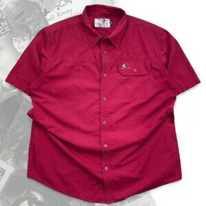 Y2k red waffle textured mossy